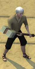 A player with a Great Hammer equipped.