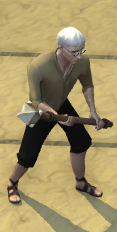 A player with a Great Stone Mace equipped.