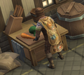 A player wearing an Adept Chef Cape.