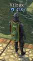 A player wearing a Journeyman Alchemist Cape.