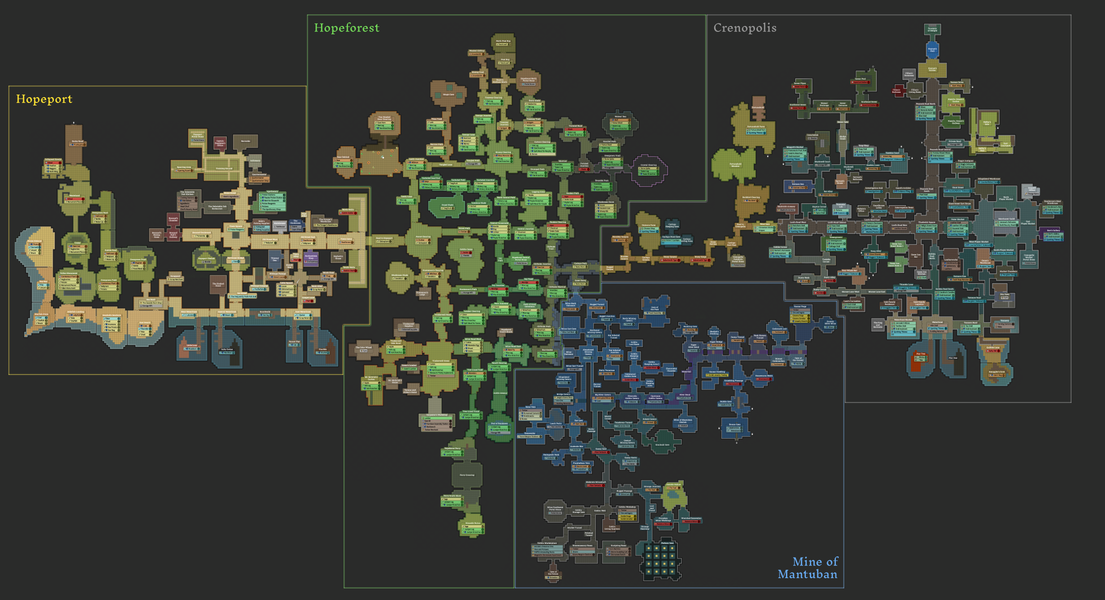 The Brighter Shores World map