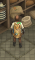 A player wearing a Journeyman Chef Cape.