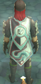 A player wearing a Journeyman Watchperson Cape.