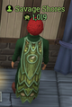 A player wearing a Ultimate Gatherer Cape